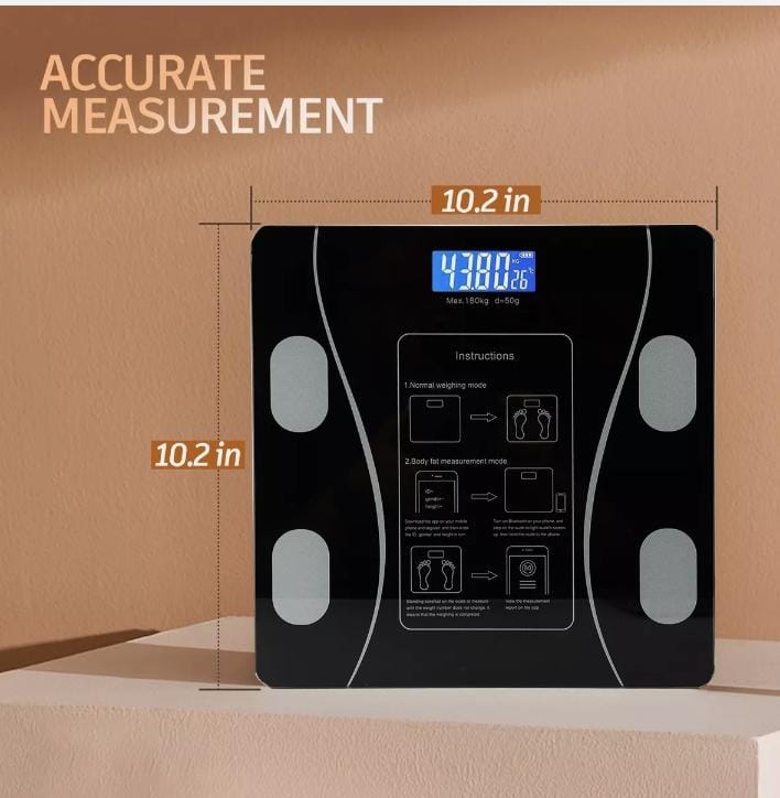 Digital Smart Bluetooth Body Weight & BMI Scale – Body Composition Analyzer with Smartphone App